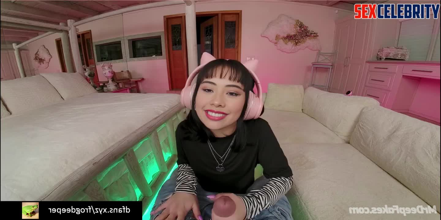 Playful Xochitl Gomez and your cock in her hands / pov deepfake erotic