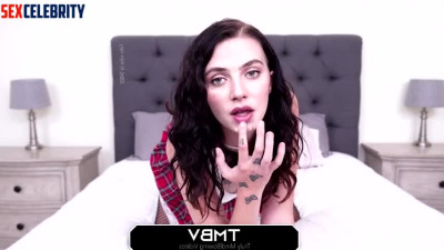 Whore in schoolgirl costume fucking with client, Jessica Brown Findlay ai - DeepFakesCeleb